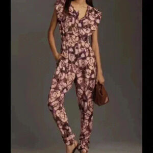 Anthropologie Sleeveless Cutout Jumpsuit Size Medium